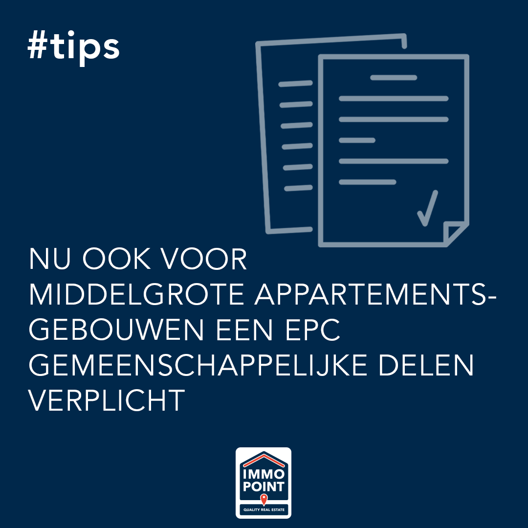 Nu ook voor middelgrote appartementsgebouwen een EPC gemeenschappelijke delen verplicht